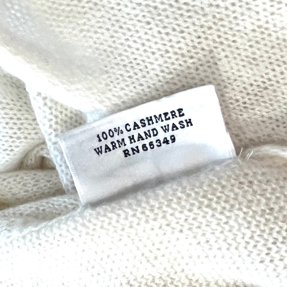 100% Cashmere Long Scarf Cream Color Soft Cozy Cashmere Ecru Cream Scarf - Picture 10 of 11